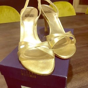 Gold Stuart Weitzman Heels